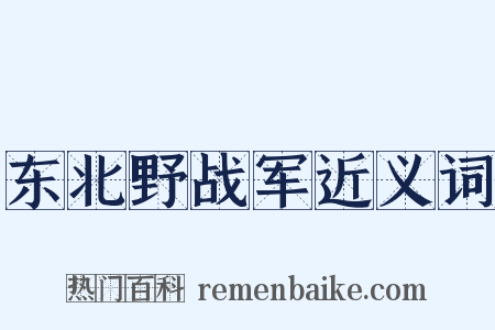 东北野战军近义词是什么意思的图片